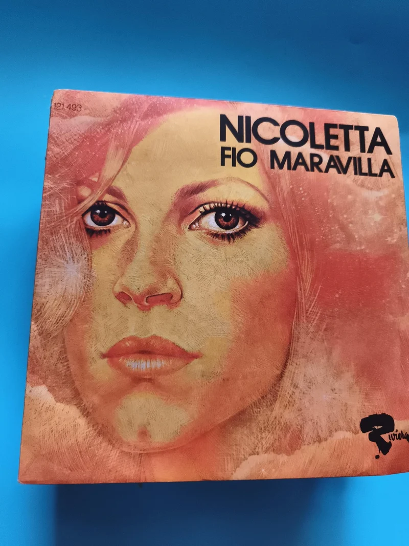 Vinyle 45 tours Nicoletta Fio Maravilla pochette illustrée Riviera