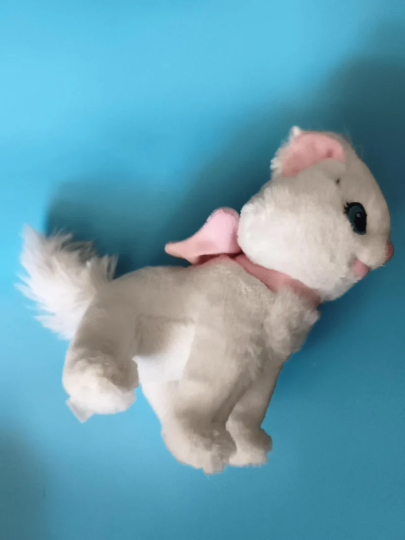 Peluche chat blanc Disney Aristochats Marie foulard rose Collector