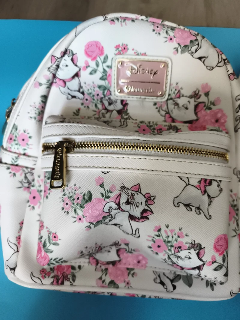 Sac à dos Loungefly Disney Aristocats blanc fleurs Marie motif chat