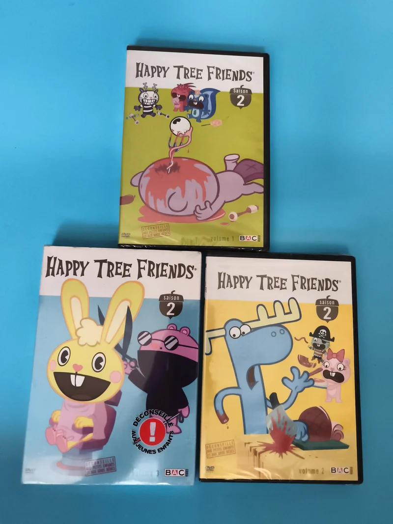 Lot 3 DVD Happy Tree Friends Saison 2 BAC Films volumes 1 & 2 dessin animé