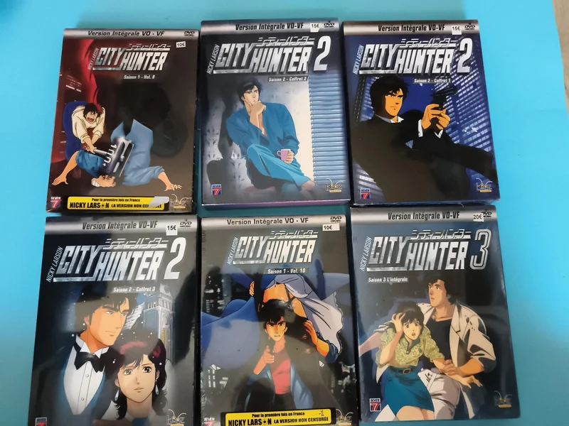 Lot 6 DVD City Hunter Nicky Larson VO VF intégrale saisons 1 2 3 coffrets