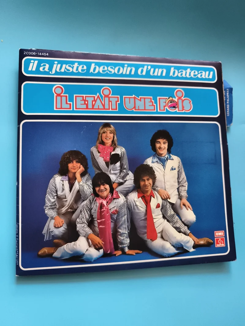 Vinyle 45 tours Il était une fois EMI Pathé pochette bleu groupe pop