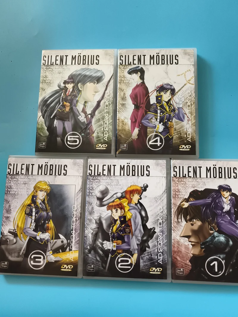 Lot 5 DVD Silent Möbius Déclic Images anime manga série complète