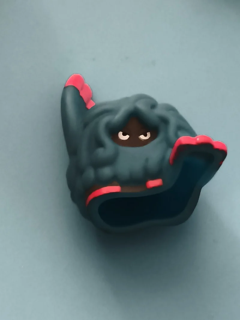 Marionnette doigt Pokémon Tangela figurine plastique bleu et rose