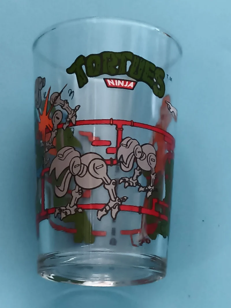 Verre Tortues Ninja décor robot dessin animé, TMNT, décor coloré