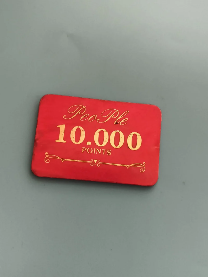 Jeton casino rouge PeoPle 10 000 points plaque poker