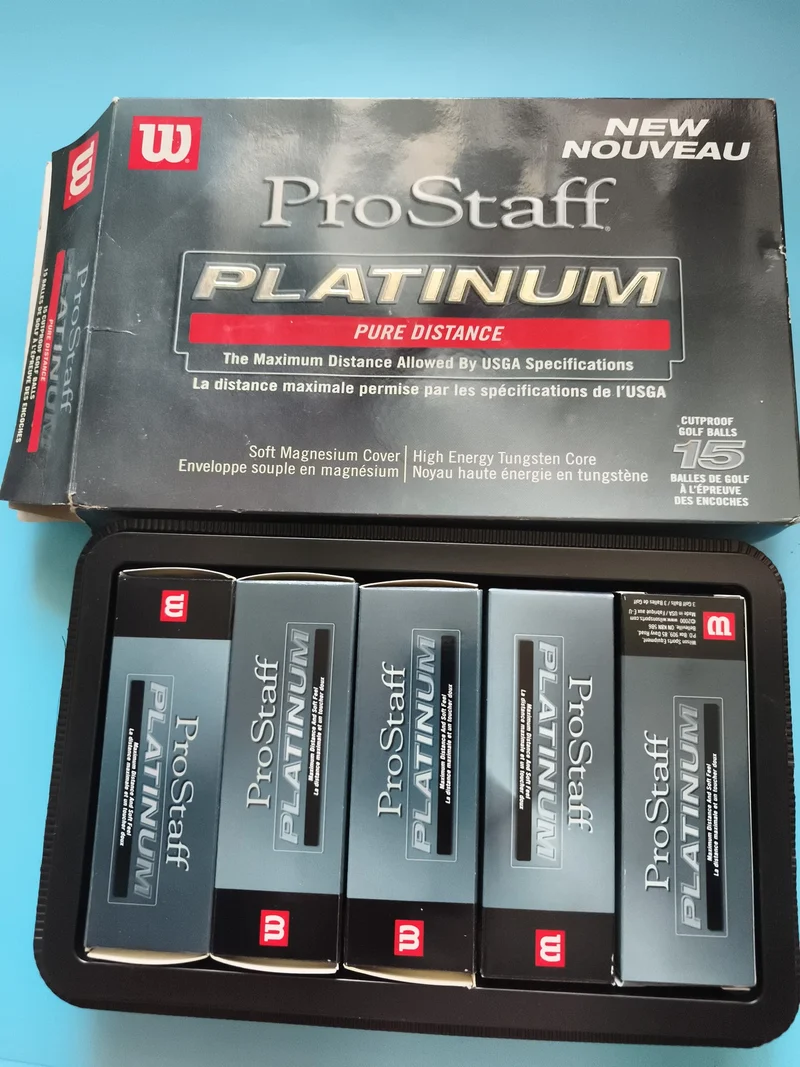 Balles de golf Wilson ProStaff Platinum boîte 15 neuves distance USGA