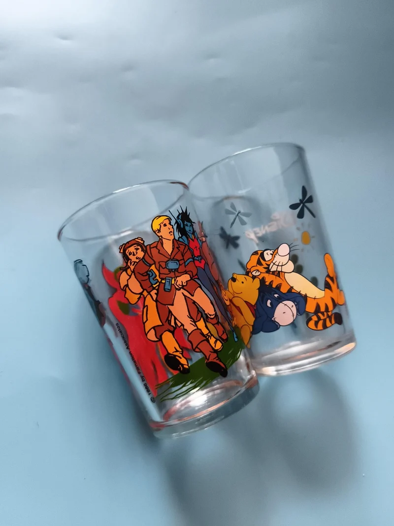 Verres à eau Disney Le Roi Lion Winnie l’Ourson lot décor coloré