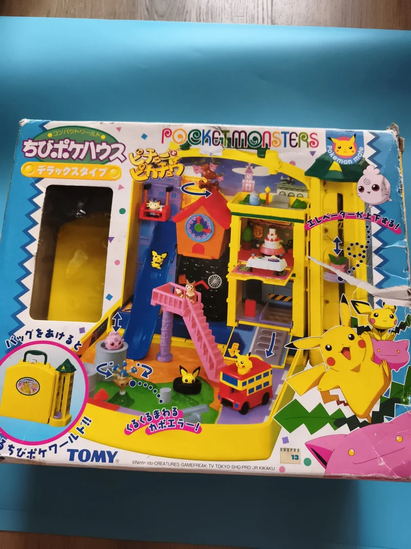 Playset Pokémon vintage Tomy Chibi Poké House Pikachu Japan années 90