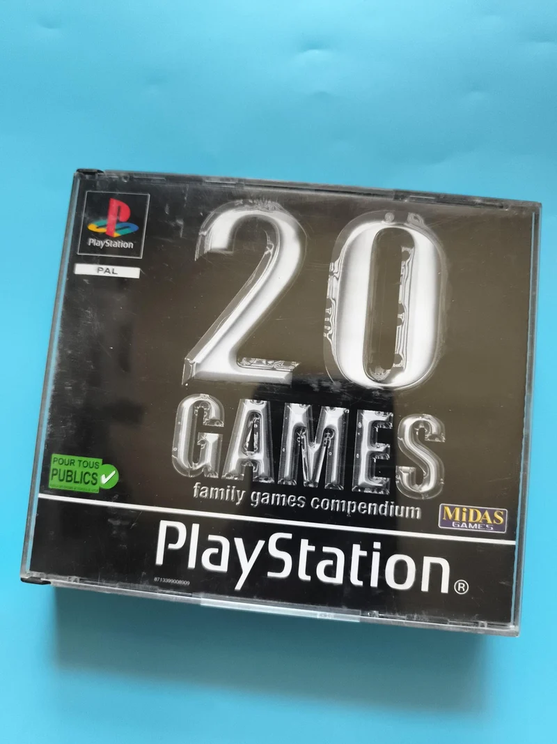 Jeu PlayStation PS1 20 Games Compendium Midas PAL boîte noire