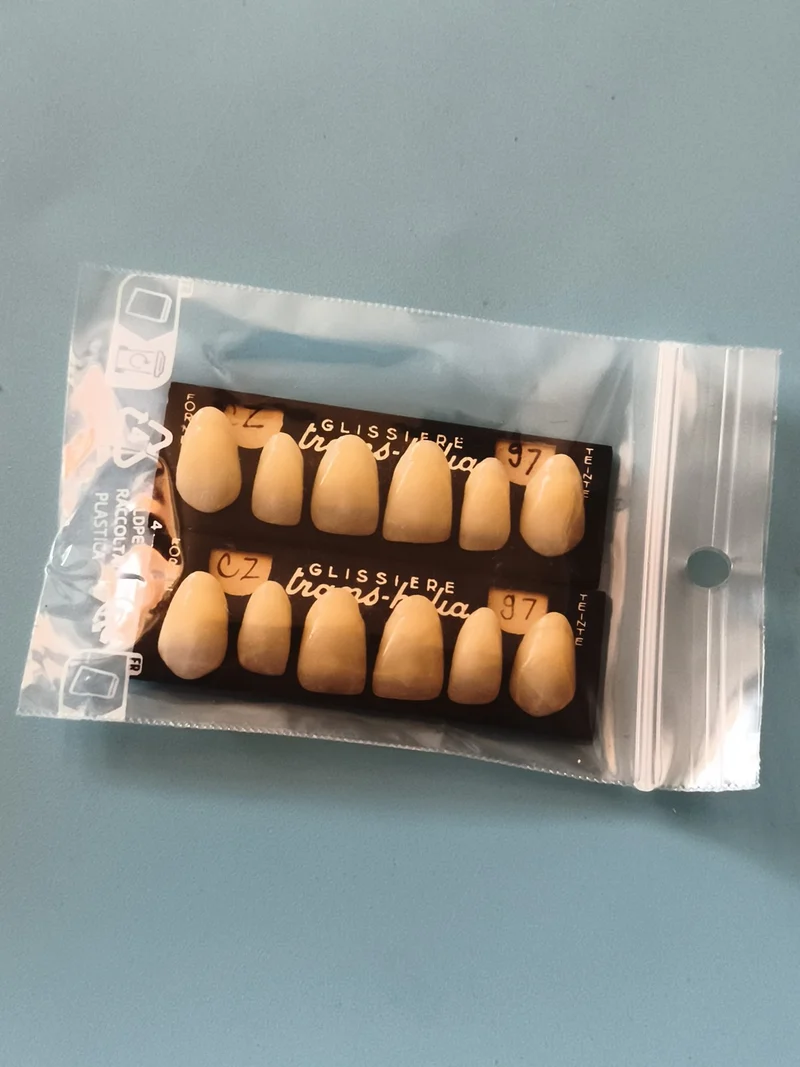 Lot dents prothèse dentaire Glissière Translucia vintage teinte 97 CZ