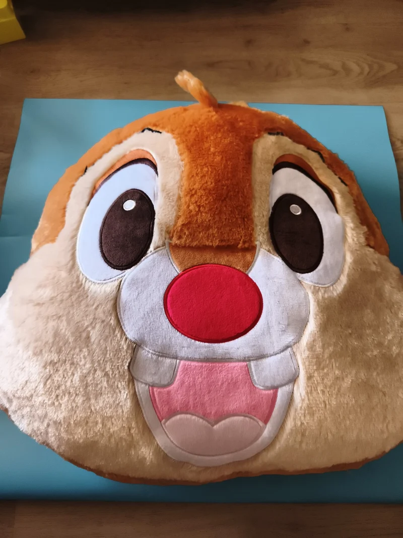 Peluche tête Chip Disney Tokyo Japon grand format marron beige rare