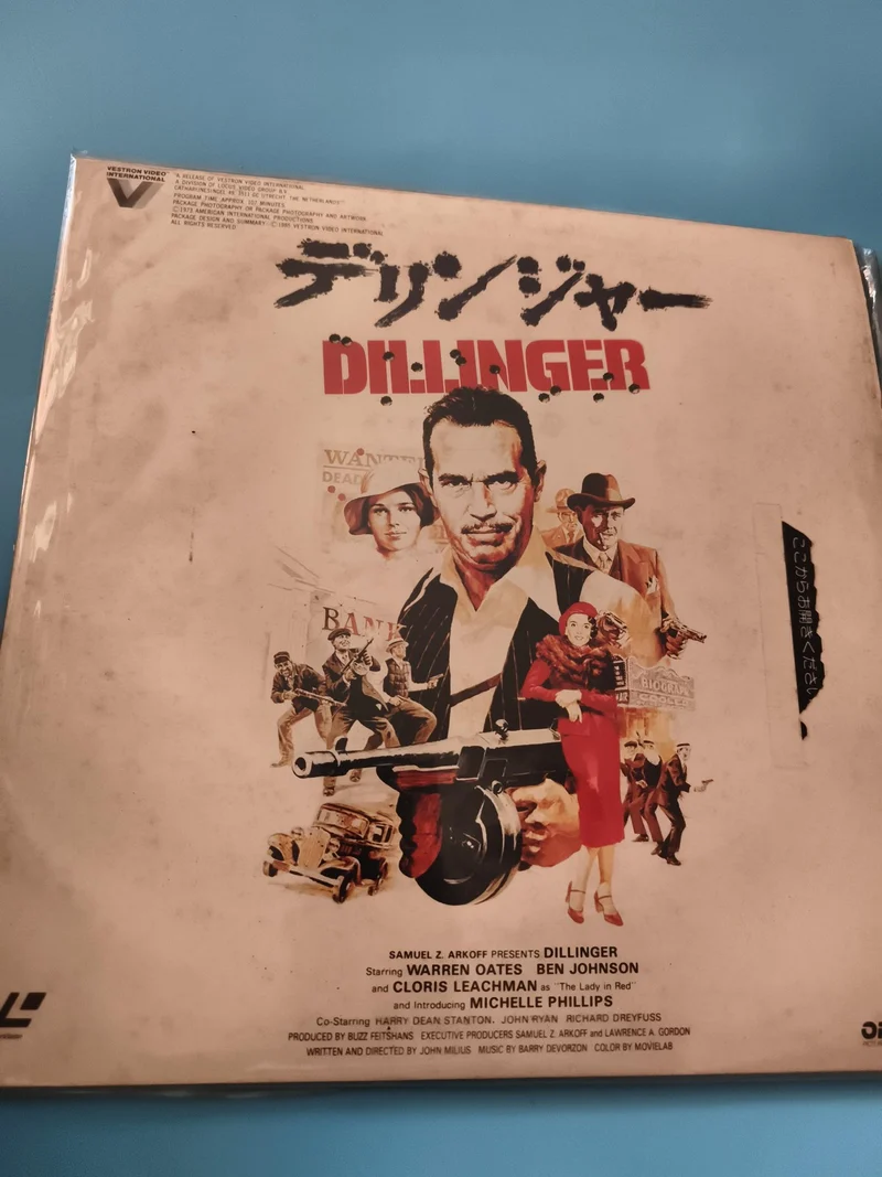 Laserdisc japonais Dillinger Vestron Video import film policier