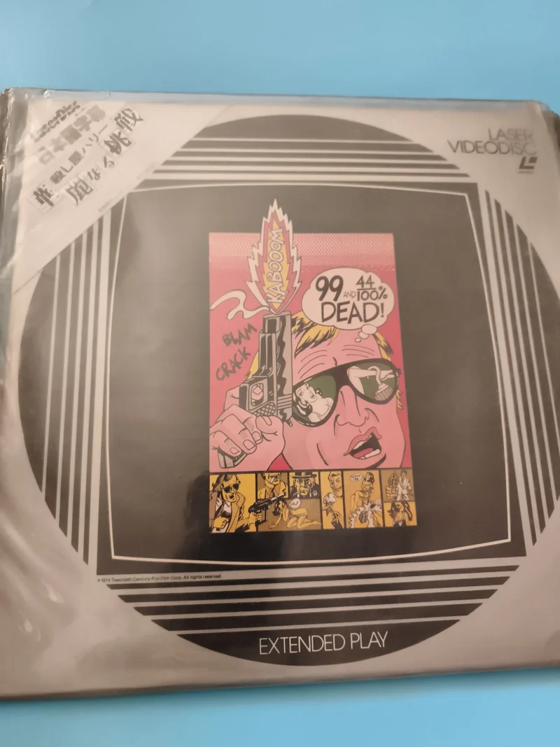Laserdisc japonais 99 and 44/100% Dead! import, pochette pop art, Extended Play