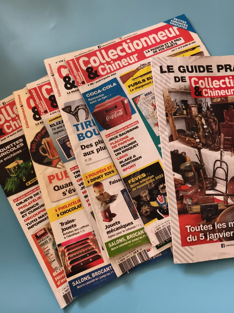 Lot magazines Collectionneur & Chineur + Guide pratique 2023 presse loisirs