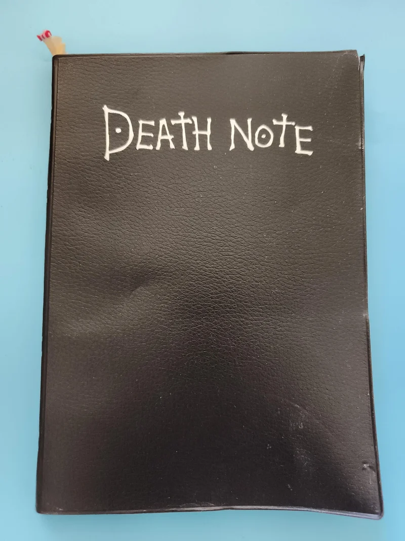 Cahier Death Note noir couverture rigide aspect cuir manga carnet