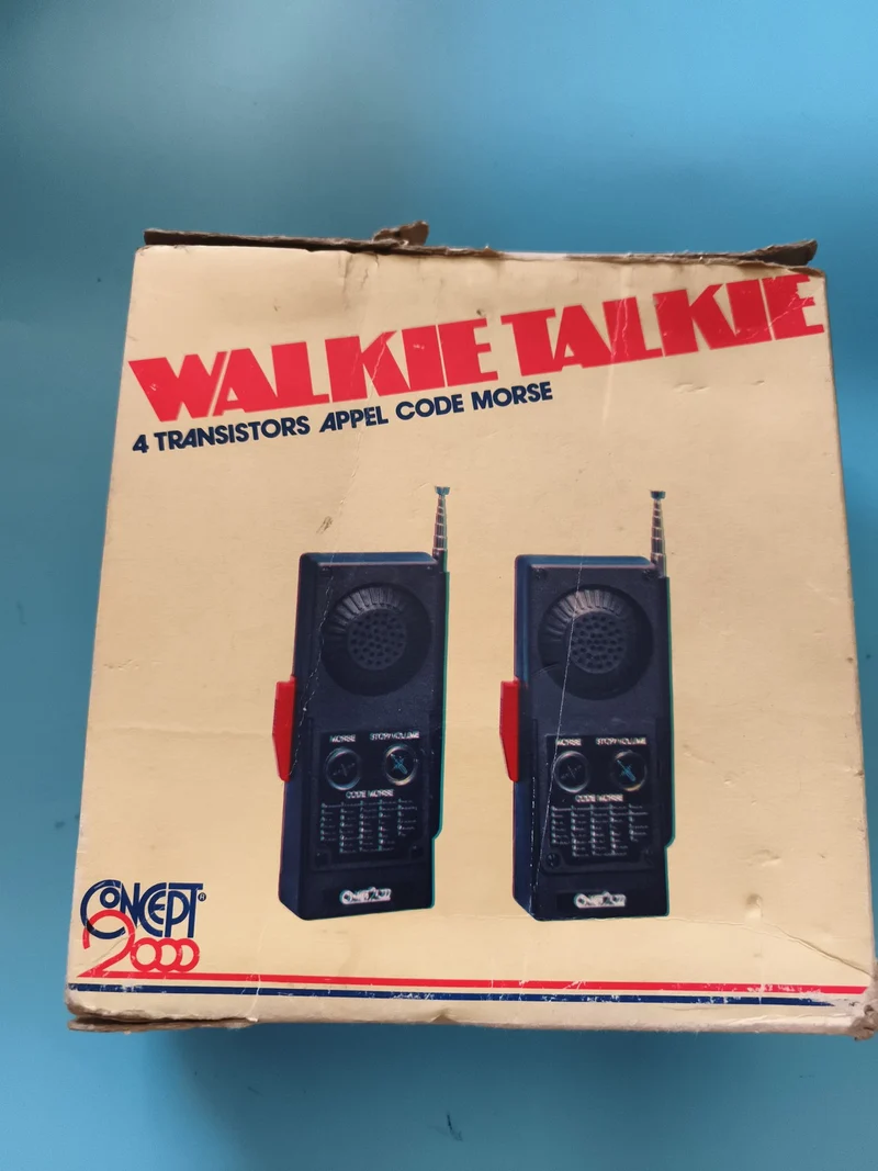 Talkie-walkie vintage Concept 2000 ancien, 4 transistors, appel code Morse