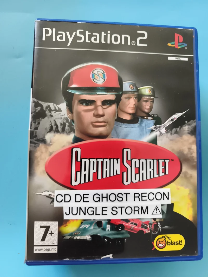 Jeu PS2 Ghost Recon Jungle Storm dans boîte Captain Scarlet Playstation