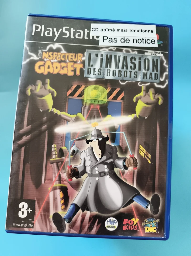 Jeu PS2 Inspecteur Gadget L'invasion des Robots Mad PAL PlayStation CD abîmé