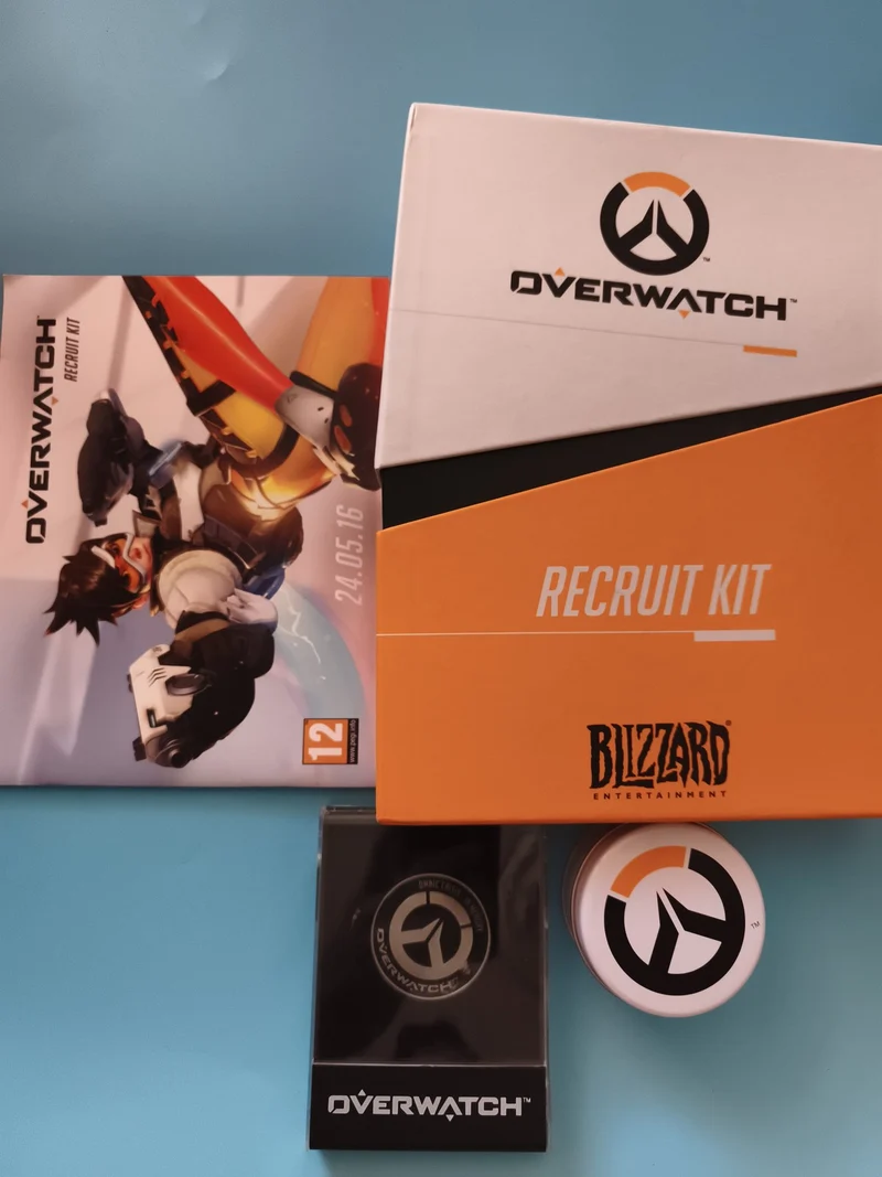 Coffret Overwatch Recruit Kit Blizzard sans jeu, boîte collector, goodies