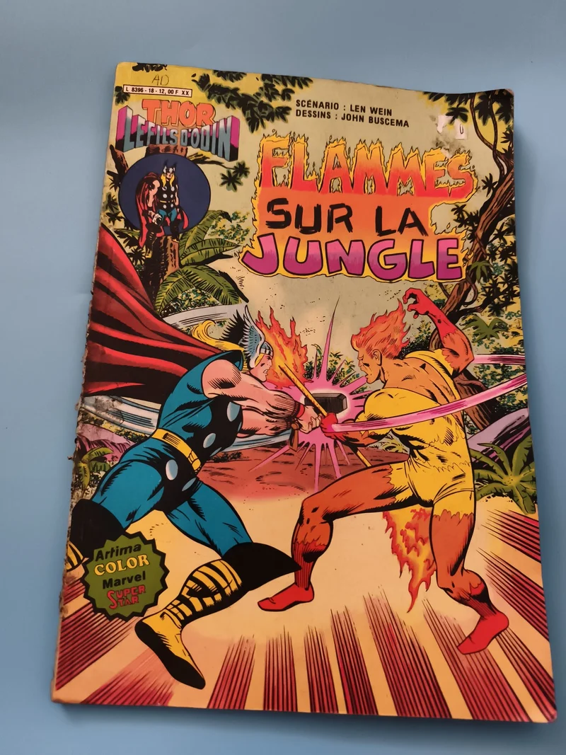 Bande dessinée Thor Le Fils d’Odin Artima Color Marvel Flames sur la Jungle