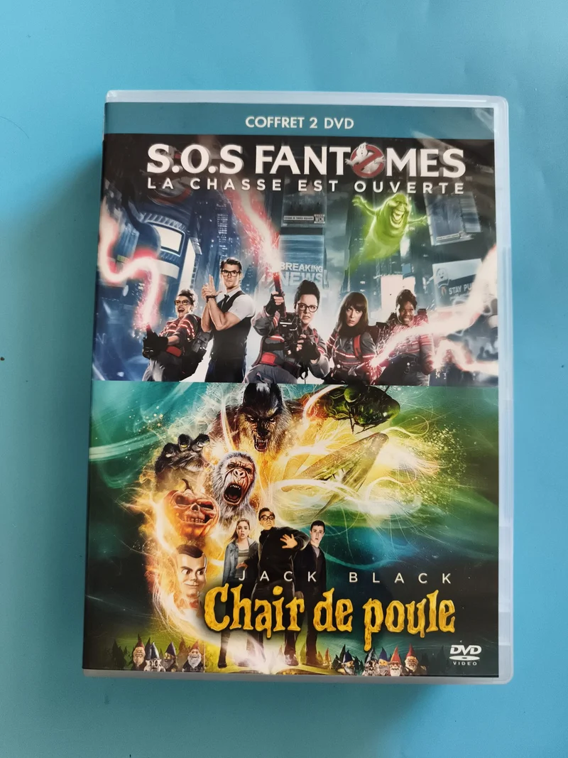 Coffret DVD S.O.S Fantômes + Chair de Poule Jack Black, films fantastiques franç