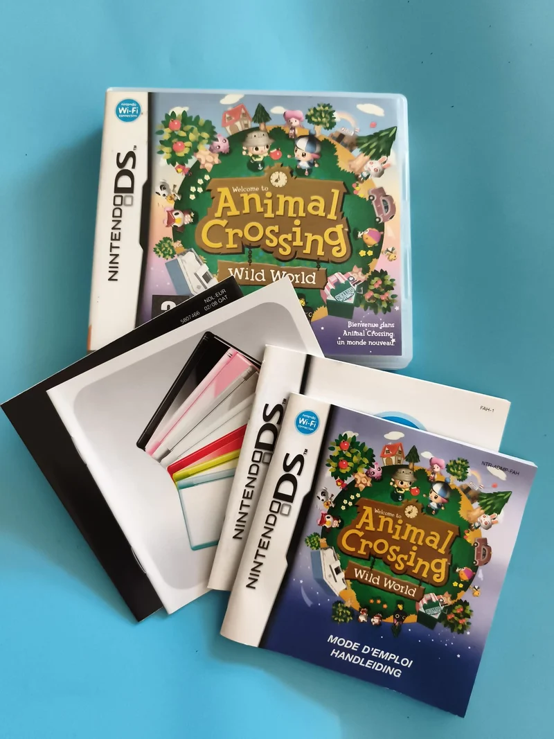 Boîtier Nintendo DS Animal Crossing Wild World + notice, sans jeu, Wi-Fi, Ninten