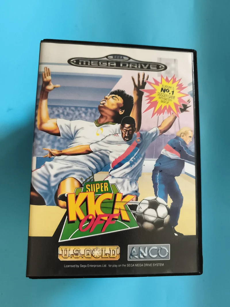 Boîte vide Super Kick Off Sega Mega Drive U.S. Gold ANCO foot rétro