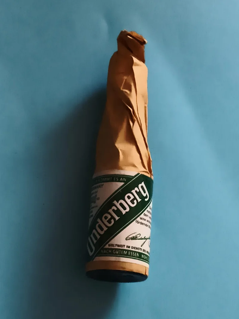 Mignonnette alcool Underberg vintage apéritif digestif emballage papier