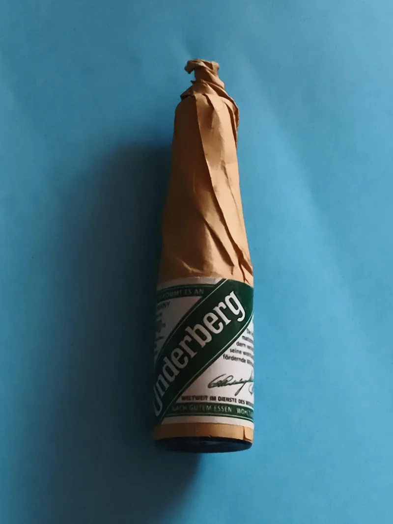 Mignonnette Underberg vintage apéritif alcool, bouteille mini digestif rétro