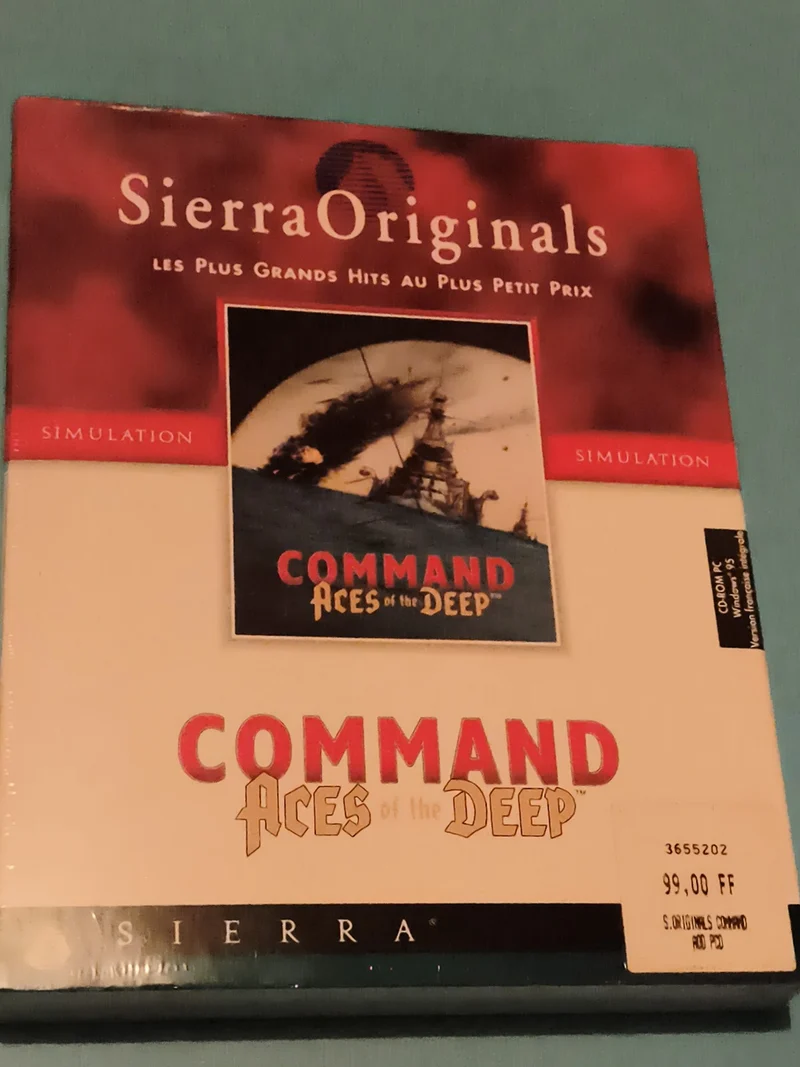 Jeu PC big box neuf blister Command Aces of the Deep SierraOriginals