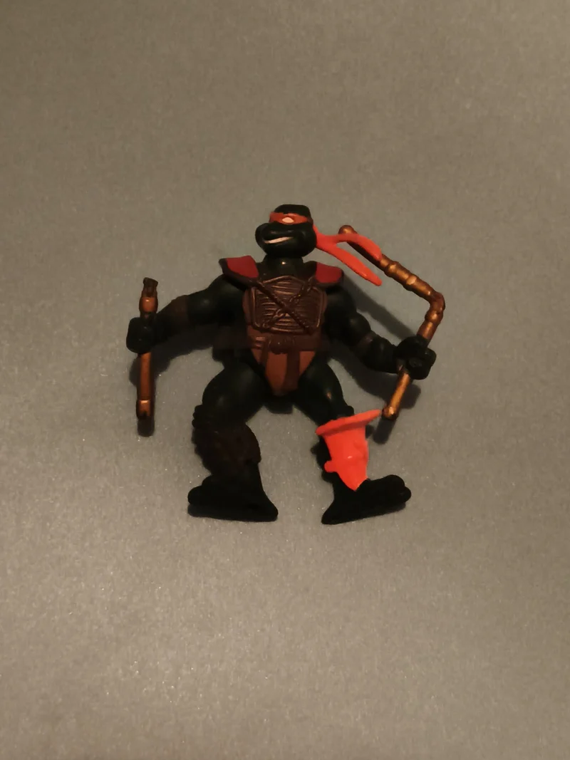 Figurine Tortue Ninja Michelangelo bandeau orange nunchaku accessoires TMNT