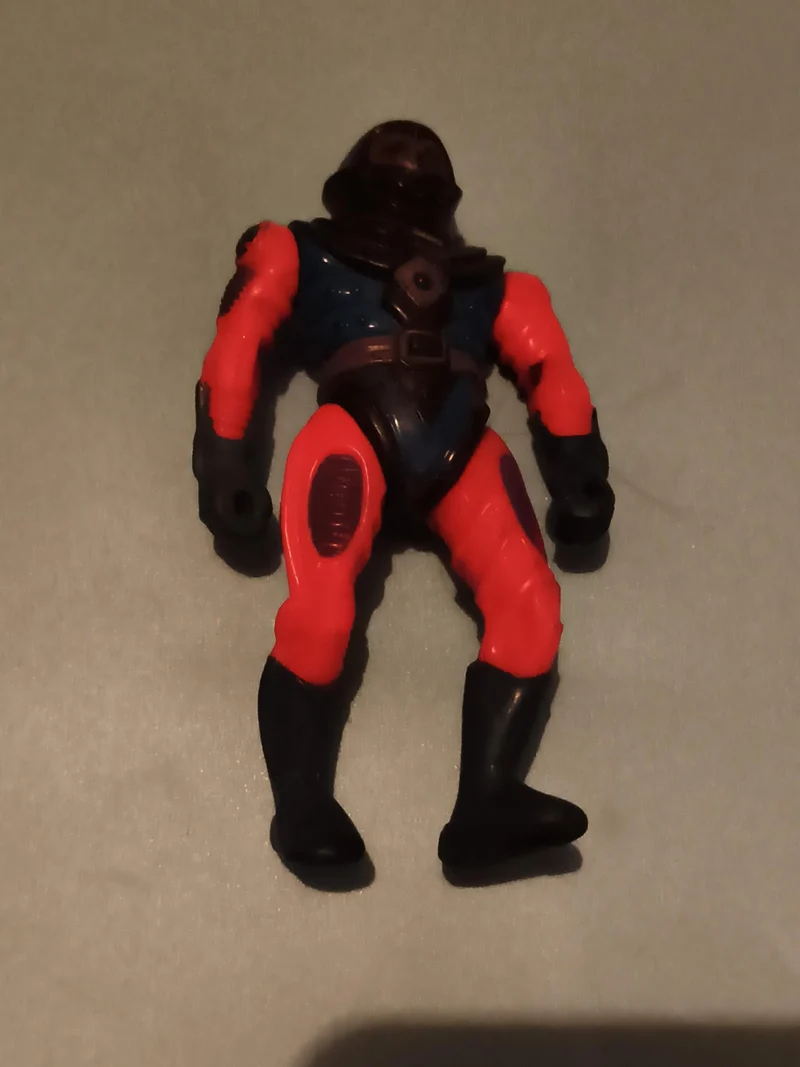 Figurine Invader Ranger Soma vintage 1994 bleu rouge noir robot rétro