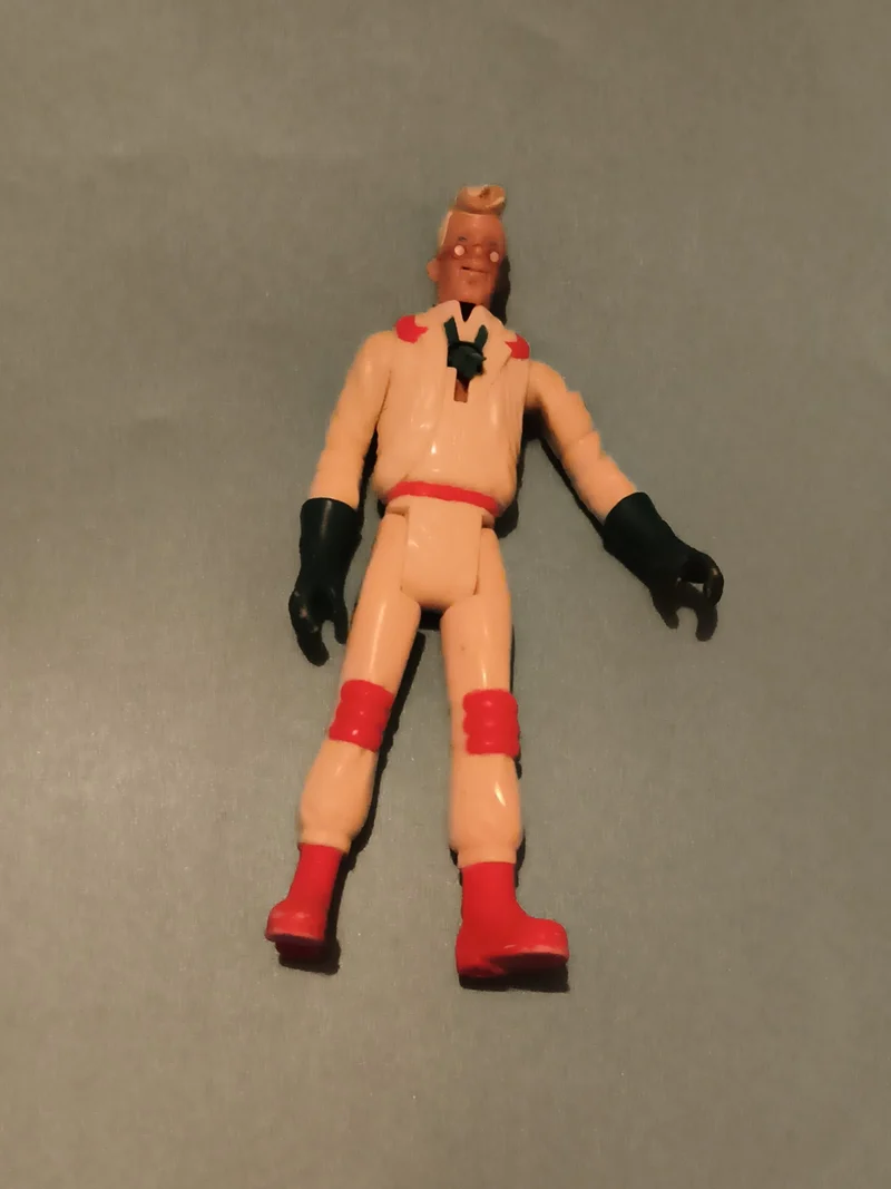Figurine articulée Ghostbusters tenue beige gants bottes rouges vintage toy