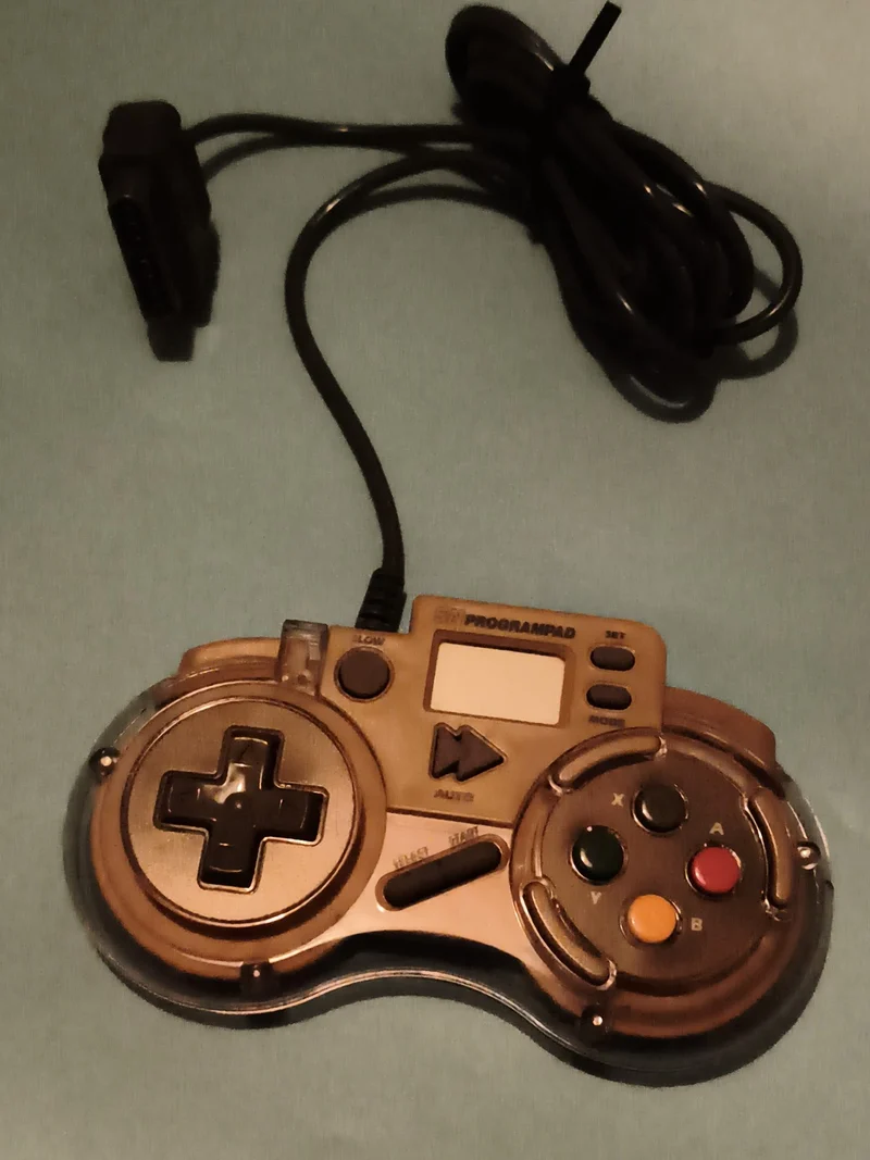 Manette filaire Programmable Générique SNES gris translucide rétro gaming