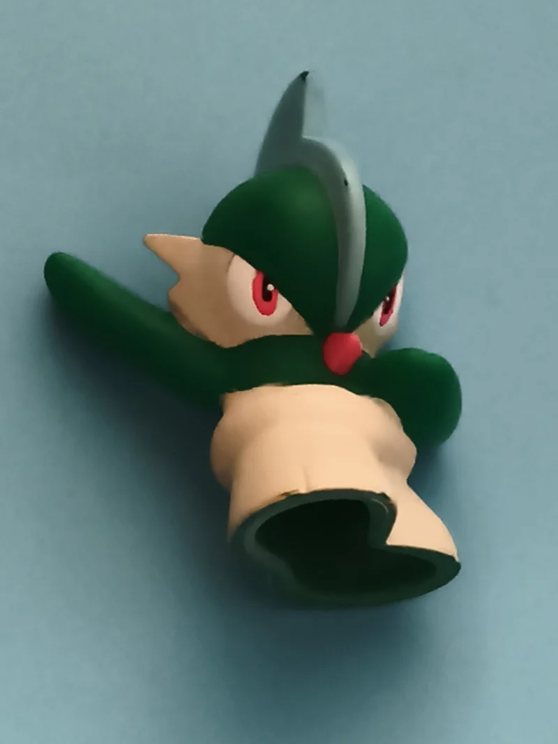 Marionnette doigt Pokémon Kirlia figurine verte et crème finger puppet