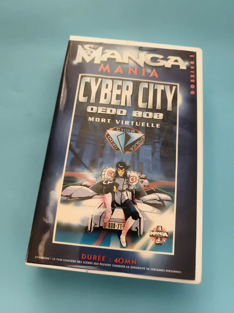 Cassette VHS Cyber City Oedo 808 Mort Virtuelle Manga Mania édition française