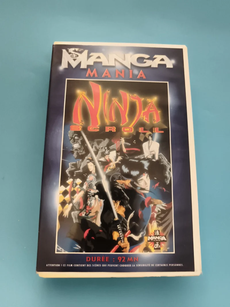 Cassette VHS Ninja Scroll Manga Mania film animation japonaise 92mn