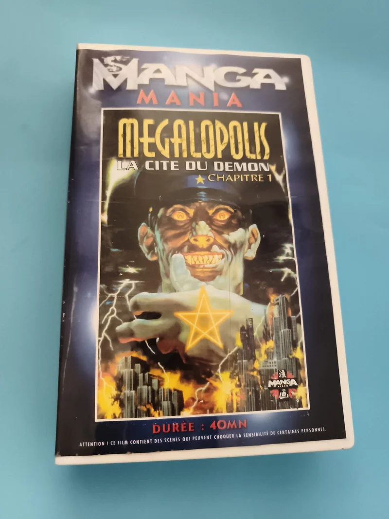 Cassette VHS Manga Mania Megalopolis La Cité du Démon Chapitre 1 film animé