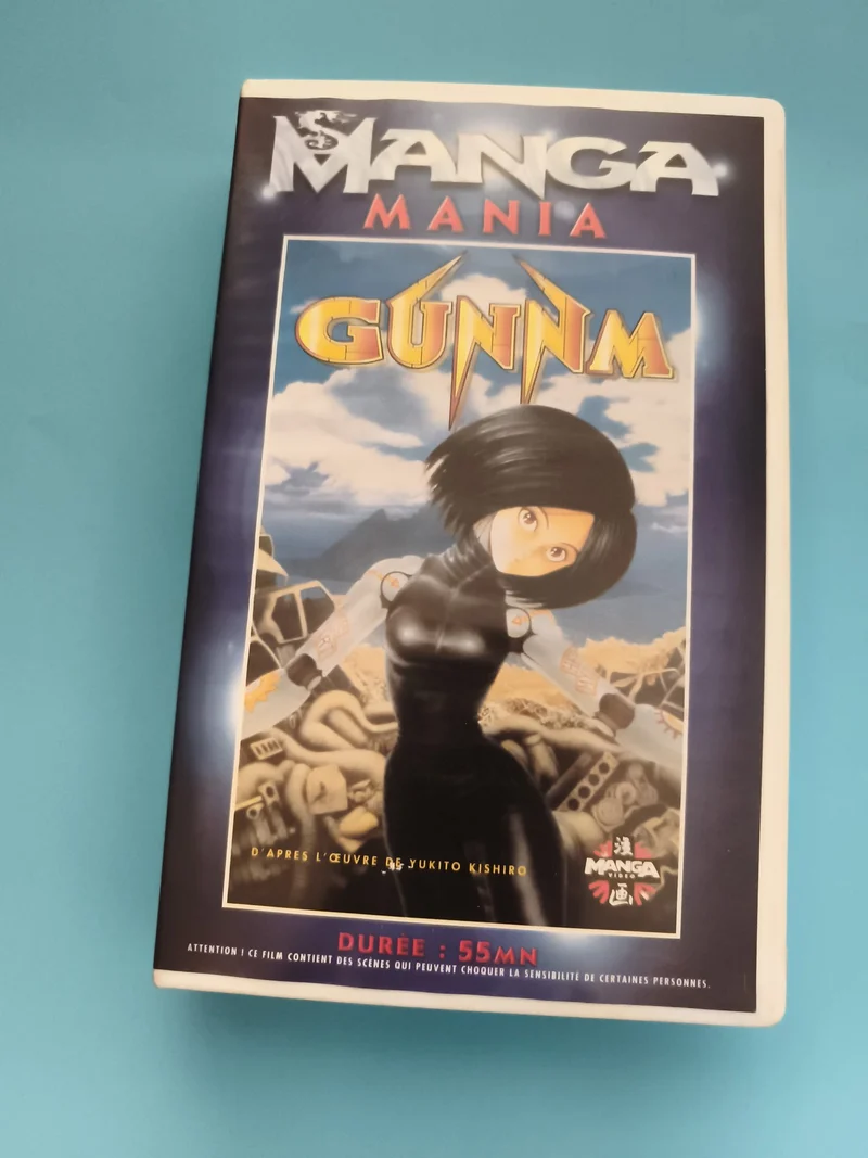 Cassette vidéo Manga Mania Gunnm VHS anime Yukito Kishiro 55mn