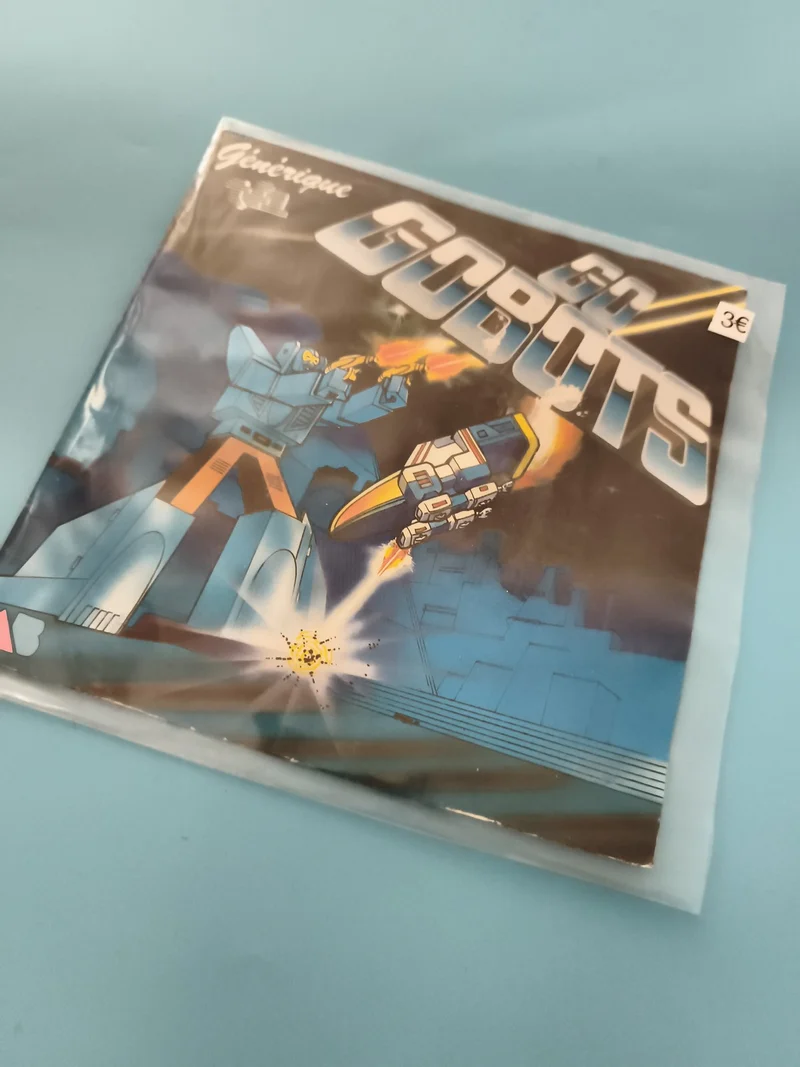 Vinyle 45T Go Gobots générique dessin animé pochette illustrée