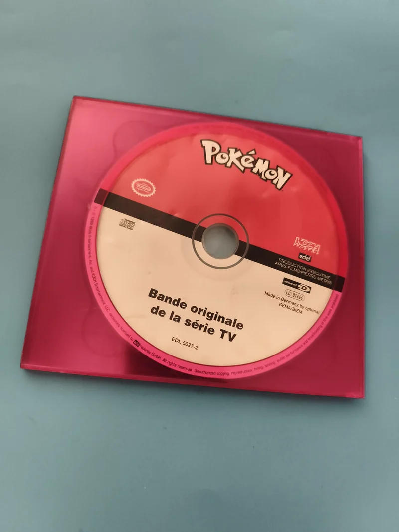 CD Pokémon bande originale série TV édition française, disque animé, EDL 5027-2