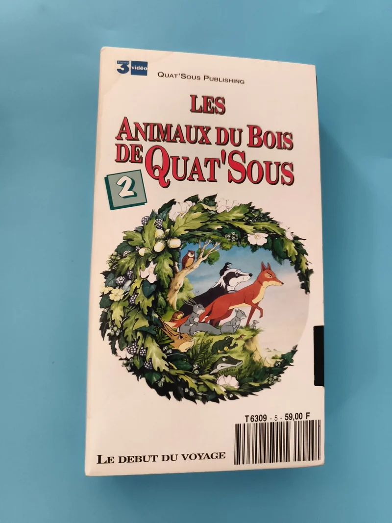 Cassette vidéo Les Animaux du Bois de Quat'Sous 2 Le Début du Voyage