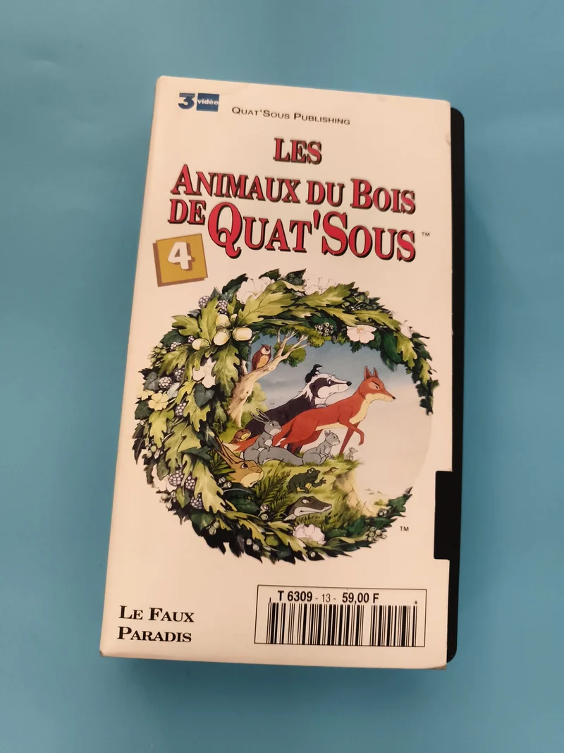 Cassette VHS Les Animaux du Bois de Quat'Sous 4 Le Faux Paradis Quat'Sous Publis