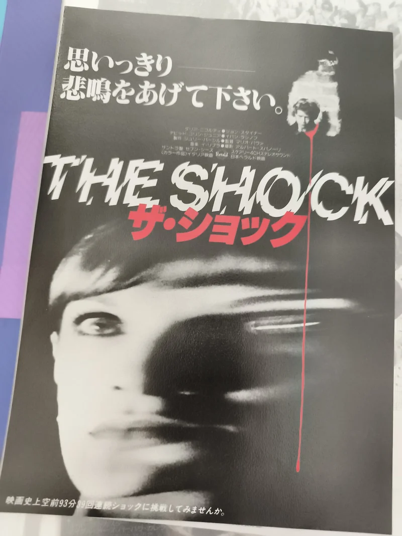 Flyer cinéma vintage japonais THE SHOCK affiche film horreur années 70-80