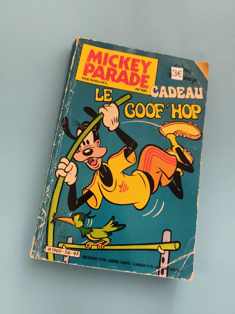 Bande dessinée Mickey Parade n°56 Goofy Disney mensuel couverture bleue