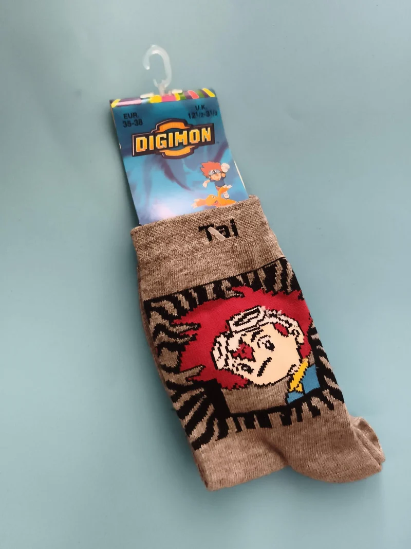 Chaussettes Digimon enfant vintage 35-38 neuves deadstock dessin animé