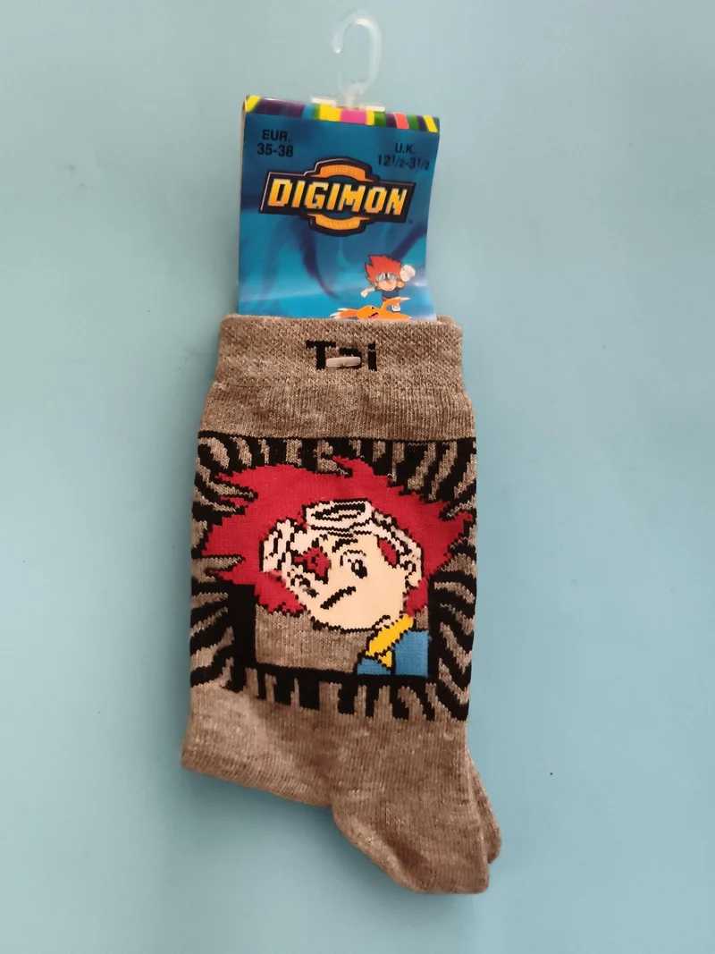Chaussettes Digimon vintage enfant EUR 35-38 neuves old stock dessin animé