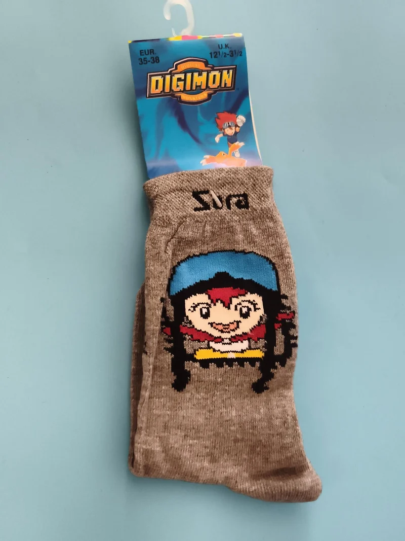Chaussettes Digimon vintage enfant 35-38 neuves motif Tai anime rétro