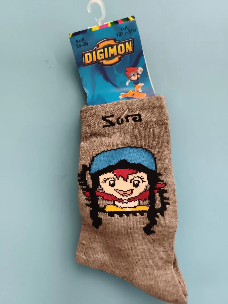 Chaussettes Digimon Sora vintage neuves EUR 35-38 motif enfant rare